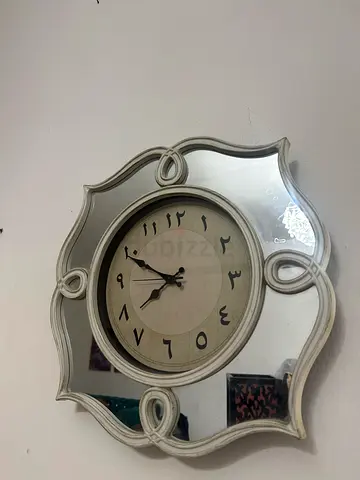 Decorative Mirror Wall Clock with Arabic Numerals