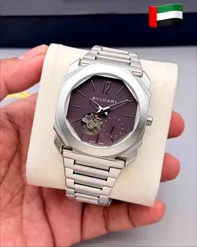 Bvlgari Automatic Stainless Steel Mens Watch - open back