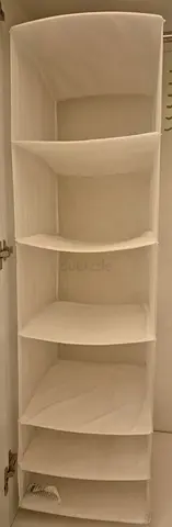IKEA White Hanging Fabric Shelf Organizer - 6 Compartments