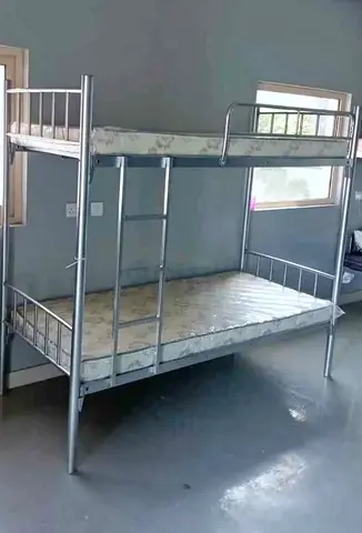 Metal Bunk Bed with Two Mattresses - Good Condition