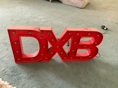 Decorative Light-Up Marquee Letters DXB - Red LED Sign