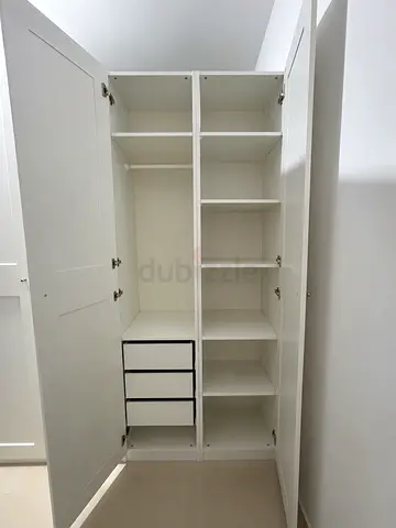 Ikea- White Built-in Wardrobe with Shelves and Drawers (Urgent sale)
