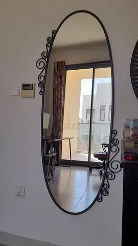 IKEA Full-length Oval Wall Mirror with Decorative Iron Frame