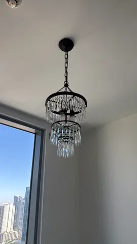 Crystal Chandelier Pendant Light - Good Condition