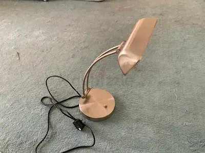 Silver adjustable desk lamp - good working condition