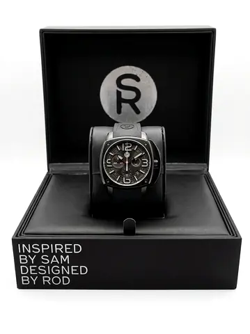 SamRod Designer Mens Black Chronograph The empire Evolution Watch in Original Box