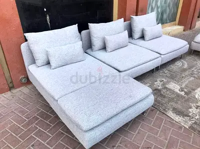 Ikea Sodhremn L Shape Sofa Gray Excellent Condition