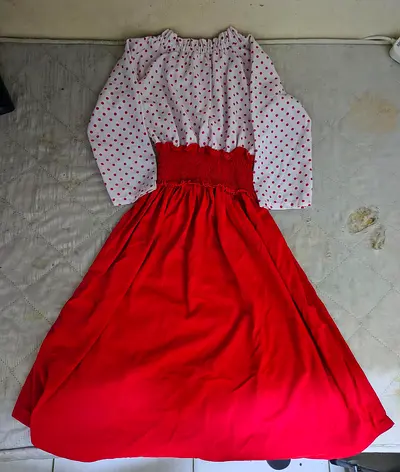 Girls Red  White Party Dress with Matching Jacket – Excellent Condition