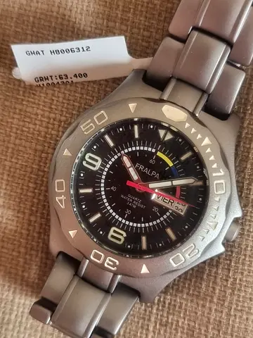 Titanium-style mens wristwatch with day/date display