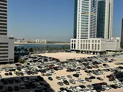 2BHK in Al Khan with open and partial sea view, 2 bathrooms, near Dubai exit and all services. Rent