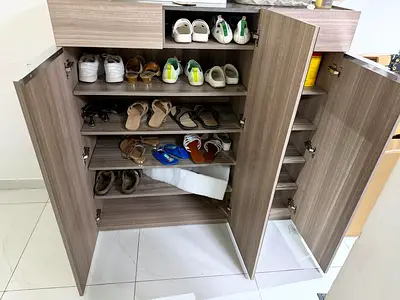 OC Home Shoe Cabinet with Mirror  Storage Drawers
