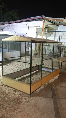 Large outdoor aviary / bird enclosure - sturdy metal frame