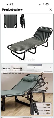 Foldable Portable Camping Bed / Single Folding Cot - Good Condition