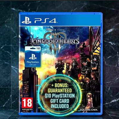 Kingdom Hearts III (PS4) - Mint Condition + FREE $10 PSN Card