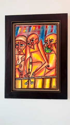 Hand painted original art of a great African artist