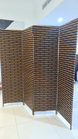 Wooden Room Divider / Folding Privacy Screen: 2 pieces 📏 4-panel folding design