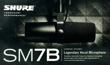 Shure SM7B Cardioid Dynamic Legendary Vocal Microphone