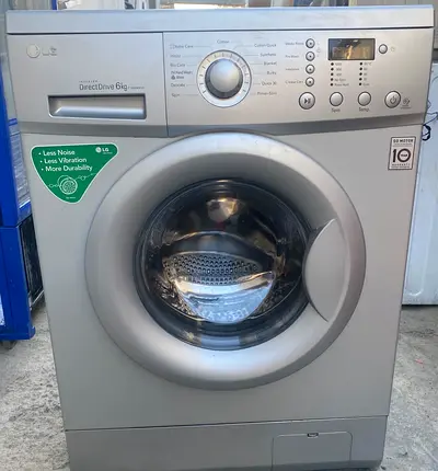 LG Front Load Washing Machine 6kg - Silver (Good Working Condition)