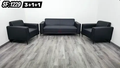 Brand new High quality PVC Five seater Office sofa set available