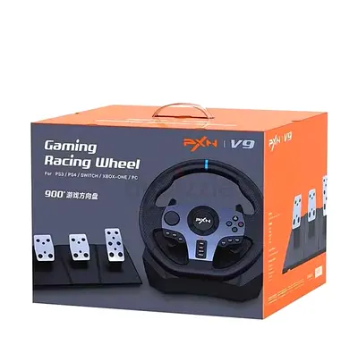PXN V9 Racing Wheel with Pedals — Compatible PS3/PS4/Switch/Xbox/PC