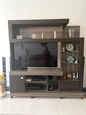 Modern Wooden Entertainment Center and TV Unit