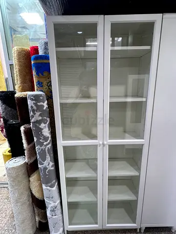 Modern White Glass Door Display Cabinet