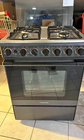Toshiba 4 Burners Gas Stove 60Cm , Black , DELIVERY + WARRANTY