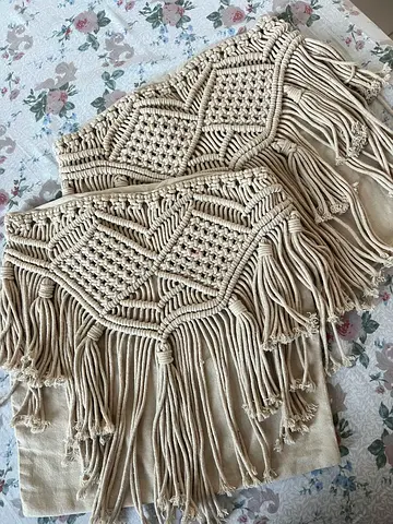 Boho macrame cushion covers