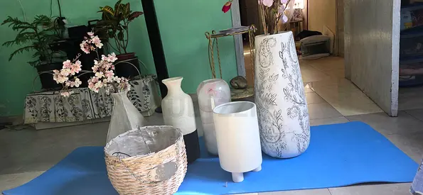 Assorted Decorative Vases and Planter Basket