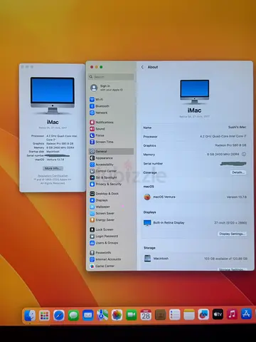 Imac 27inch 5K, Retina 2Tb 8gb graphic