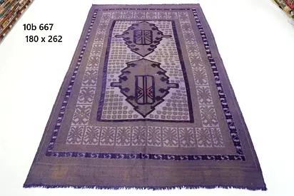 Modern Purple Patterned Rug 180x262 cm