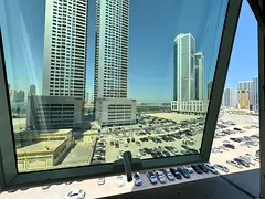 2BHK in Al Khan with open view, 2 bathrooms, clean apartment, near Dubai exit and services. Rent AED