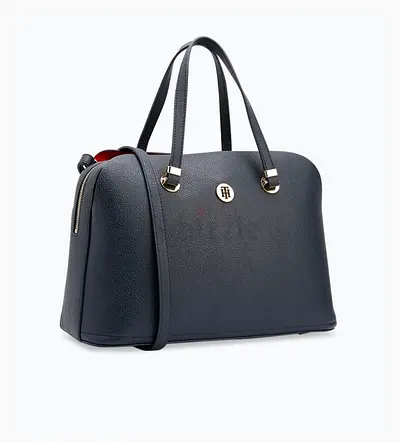 Tommy Hilfiger - Zip Closure Top Handles Satchel - Navy