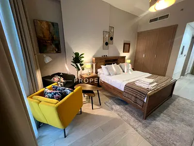 Furnished Studio for Rent | Bright Layout | Azizi Riviera