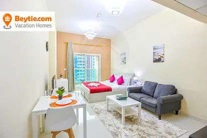 A Bright Fully Furnished Studio with Open Views Balcony in Elite Residence 2