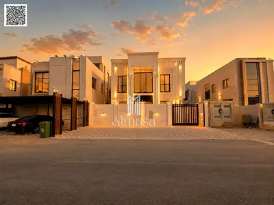 تملك فيلا شارع وسكه طابقين مع روف بتصميم كلاسيك تشطيب راقى بسعر مغرى شامل رسوم التسجيل والتمليك موقع مميز قريب لجميع الخدمات ومقابل شارع محمد بن زايد