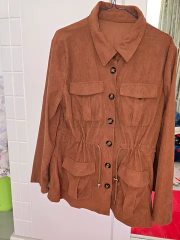 Brown Corduroy Jacket (Coffee Color) - Size XL