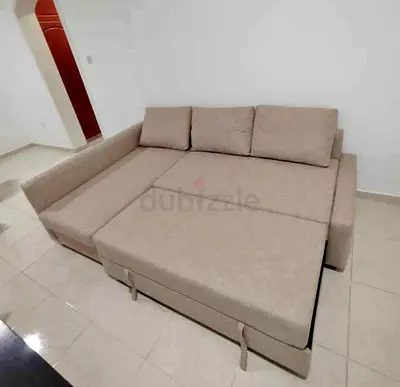 Ikea L Shape Sofa cum bed with big storage in L