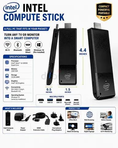 Intel Compute Stick - Full PC in a Pocket (Windows 10)