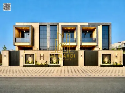 A villa in Al Zahiyah area, featuring five master bedrooms, including registration fees, freehold ownership for all nationalities.