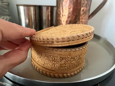 Decorative wooden trinket boxes