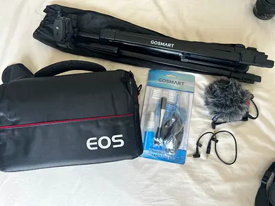 Camera Accessory Bundle with Tripod Bag and Cleaning Kit