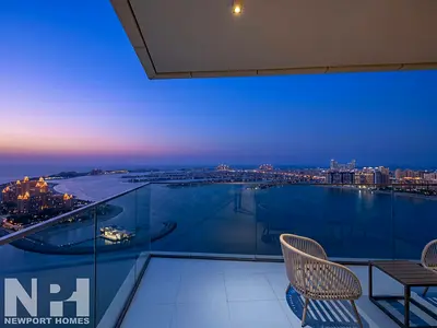 High Floor | Sea & Palm Views | 3BR + Maid