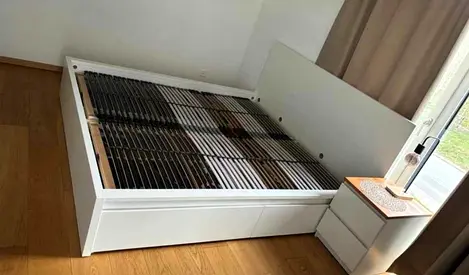 Ikea Queen size bed with mattress available in perfect condition