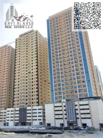 SPACIOUS 2 Bedroom Hall Plus Study Room Apartment with Covered Parking for Rent in Paradise Lake Towers B6, Emirates City Ajman