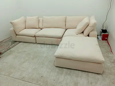 Marina home luscious linen cotton cloud feather 🪶 filled modular sofa