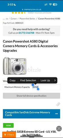 Digital camera (canon) for sale