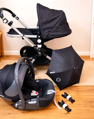 Bugaboo stroller travel system with lieflat car seat