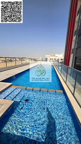 Beautiful two-bedroom apartment in Al Hamidiya with free parking, gym, and swimming pool inside the tower. Available for annual rent in Ajman. ** Tw