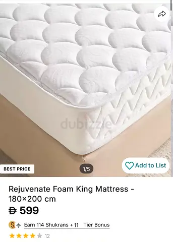Mattress king size brand new home center brand unused